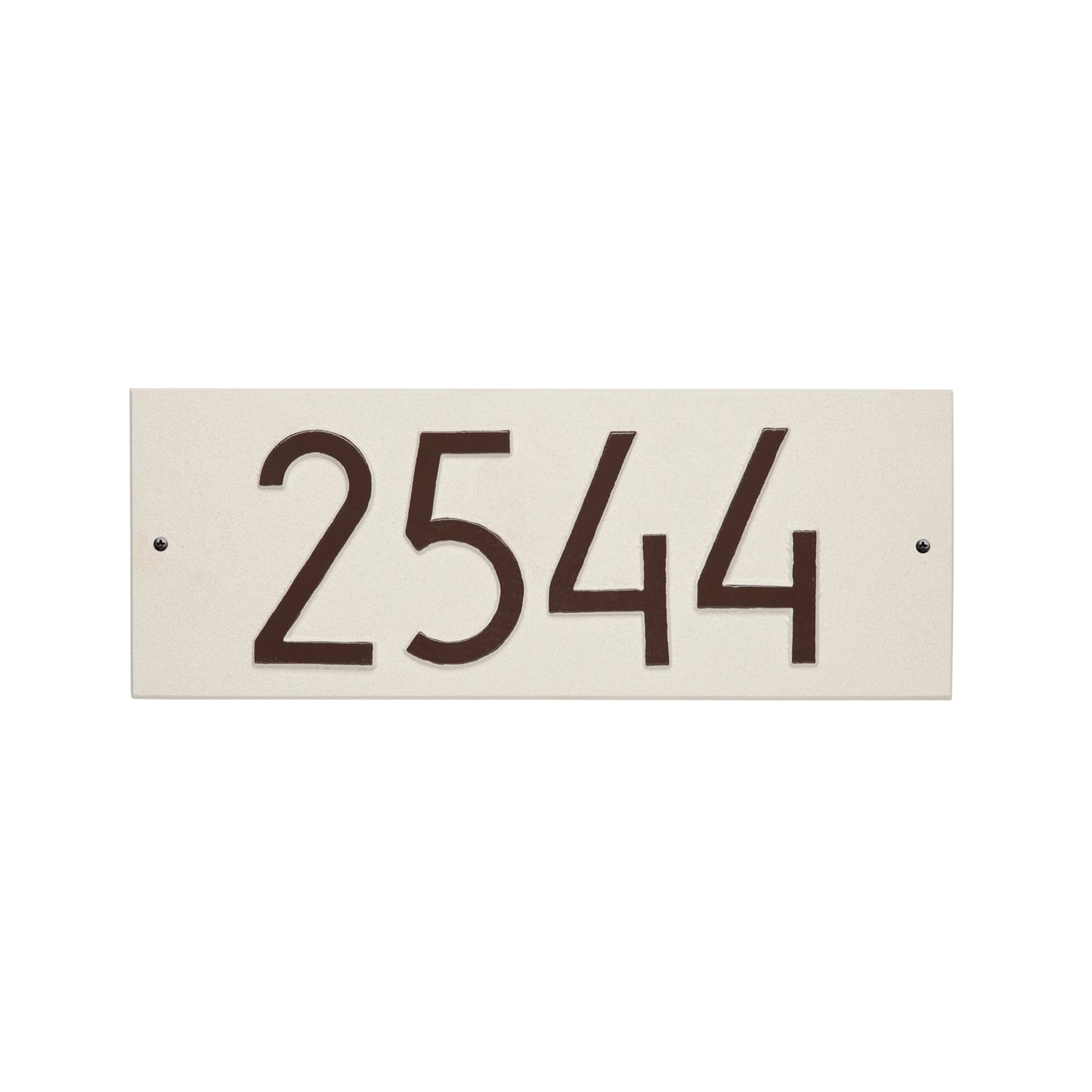Mid-Century Modern Rectangle Standard Wall Address Plaque - One Line