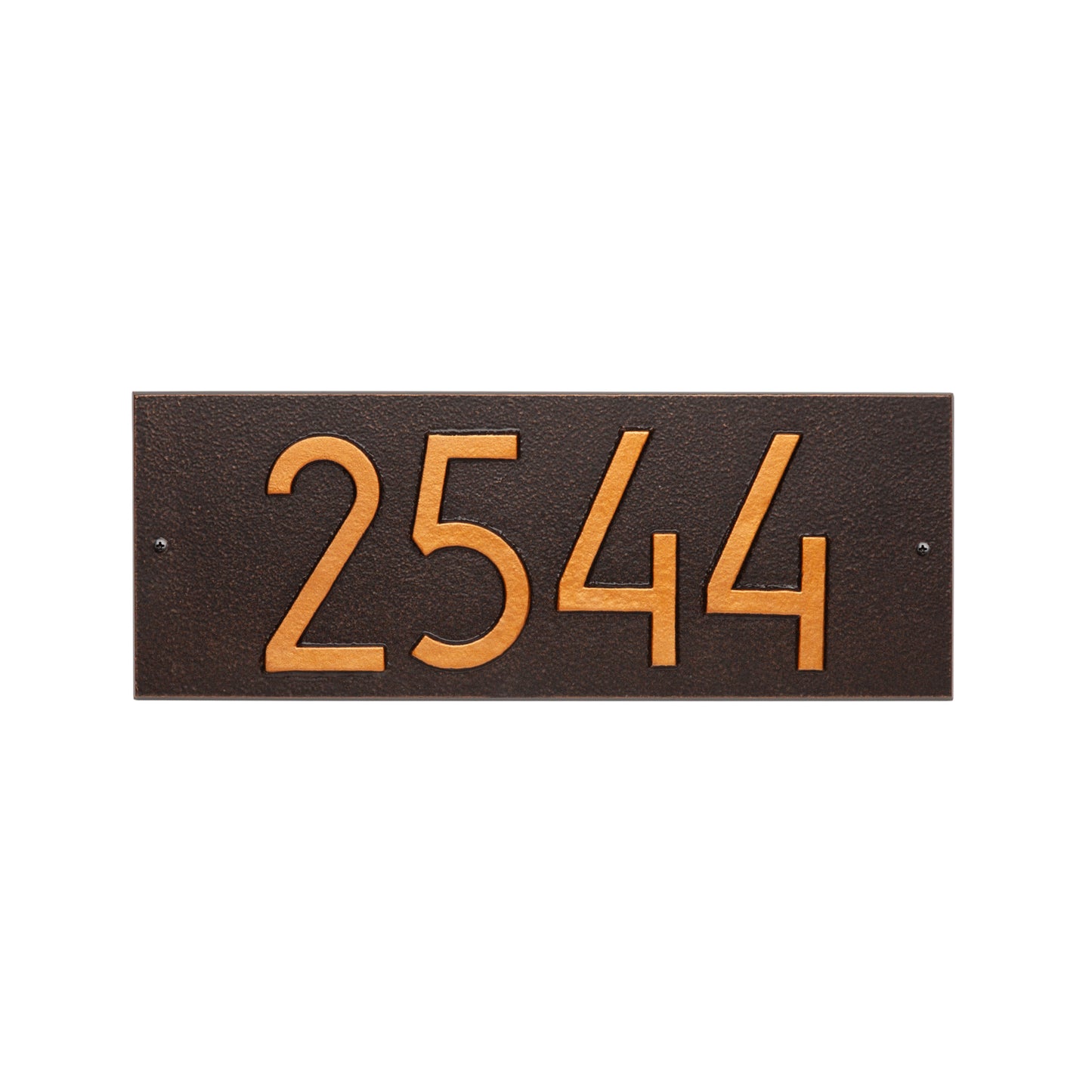 Mid-Century Modern Rectangle Standard Wall Address Plaque - One Line