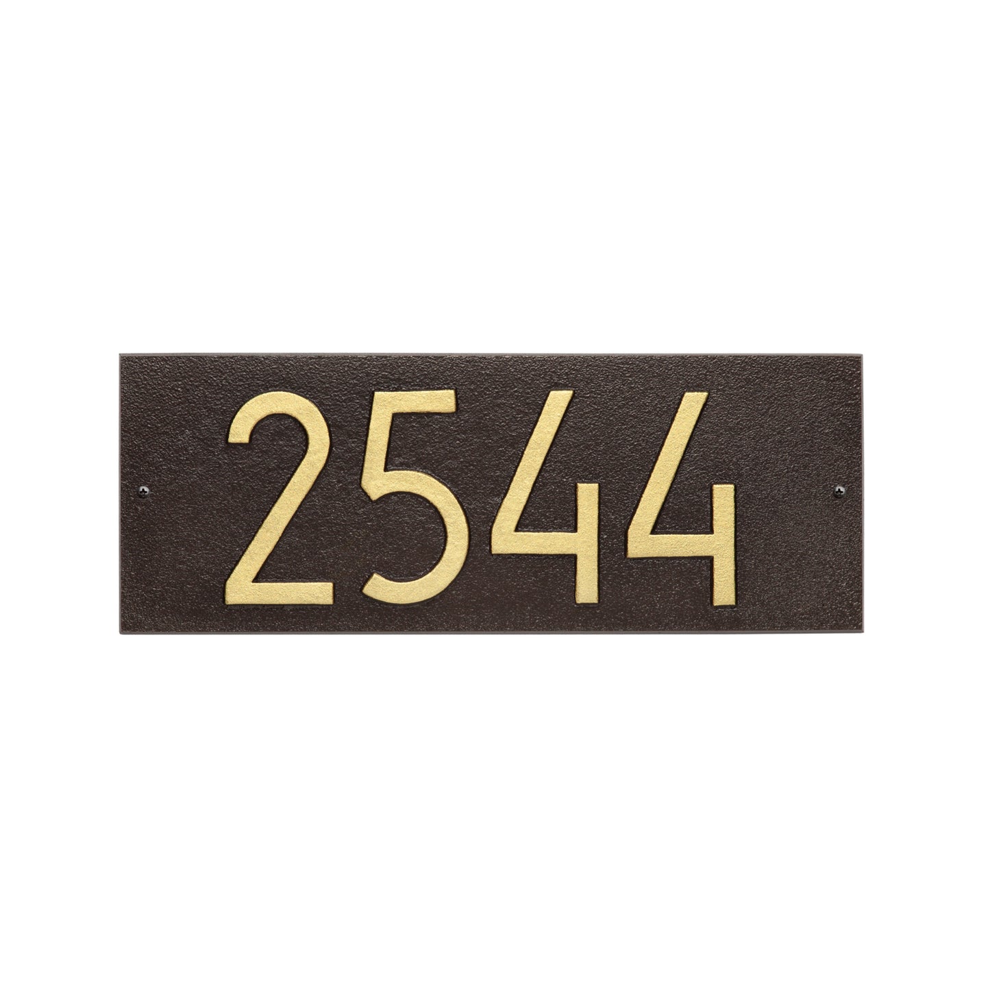 Mid-Century Modern Rectangle Standard Wall Address Plaque - One Line