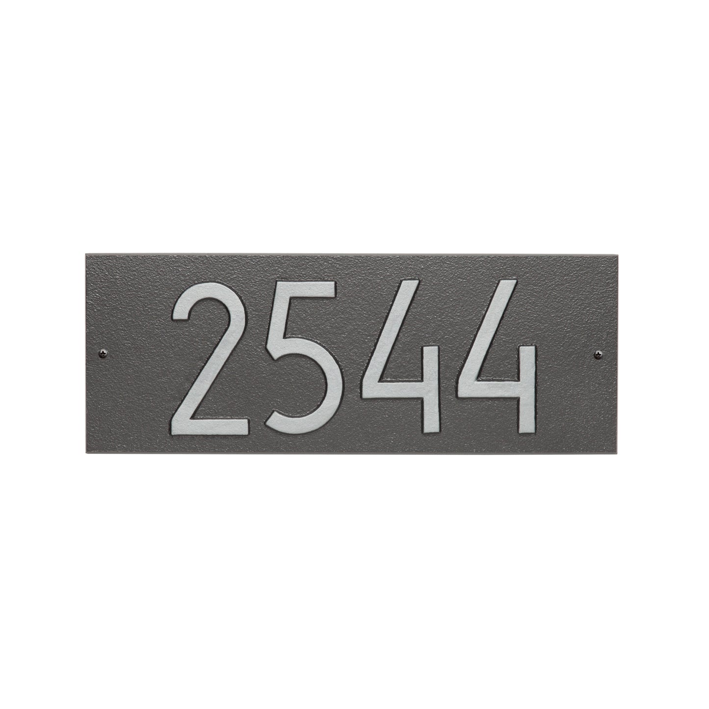Mid-Century Modern Rectangle Standard Wall Address Plaque - One Line