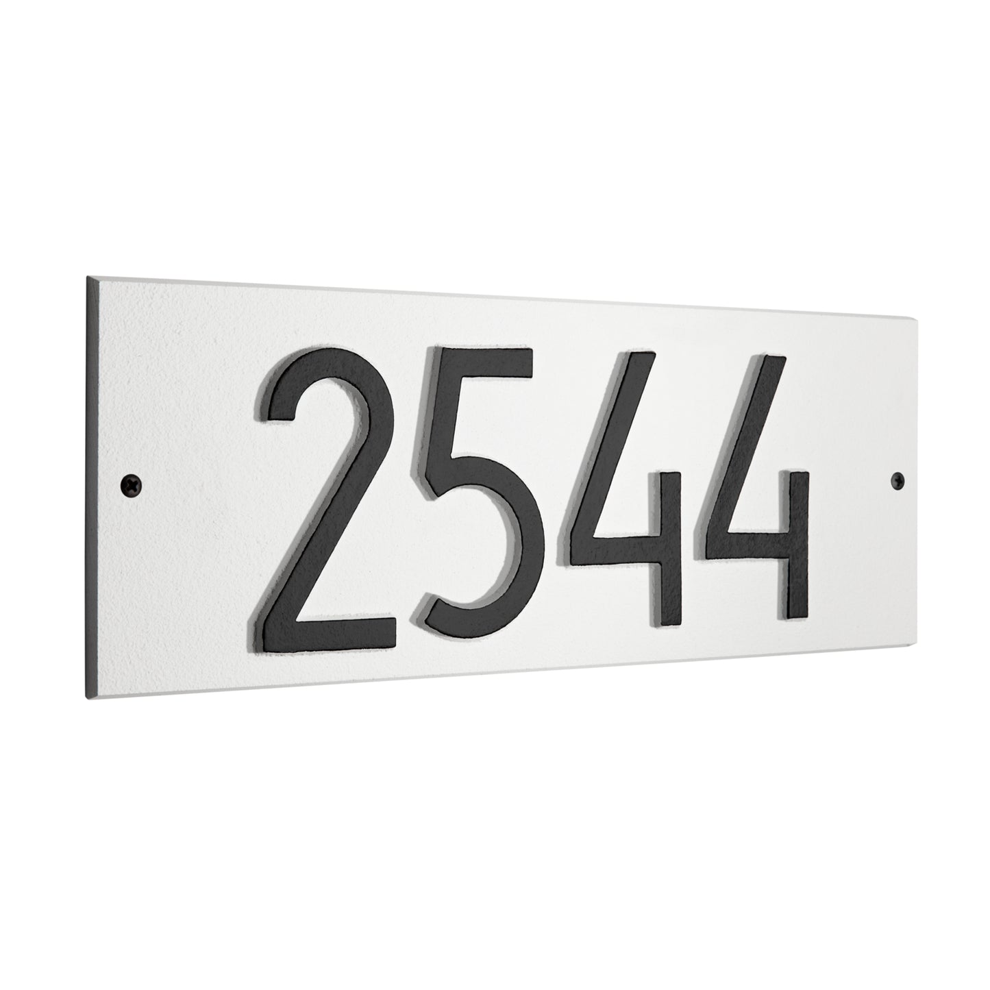 Mid-Century Modern Rectangle Standard Wall Address Plaque - One Line