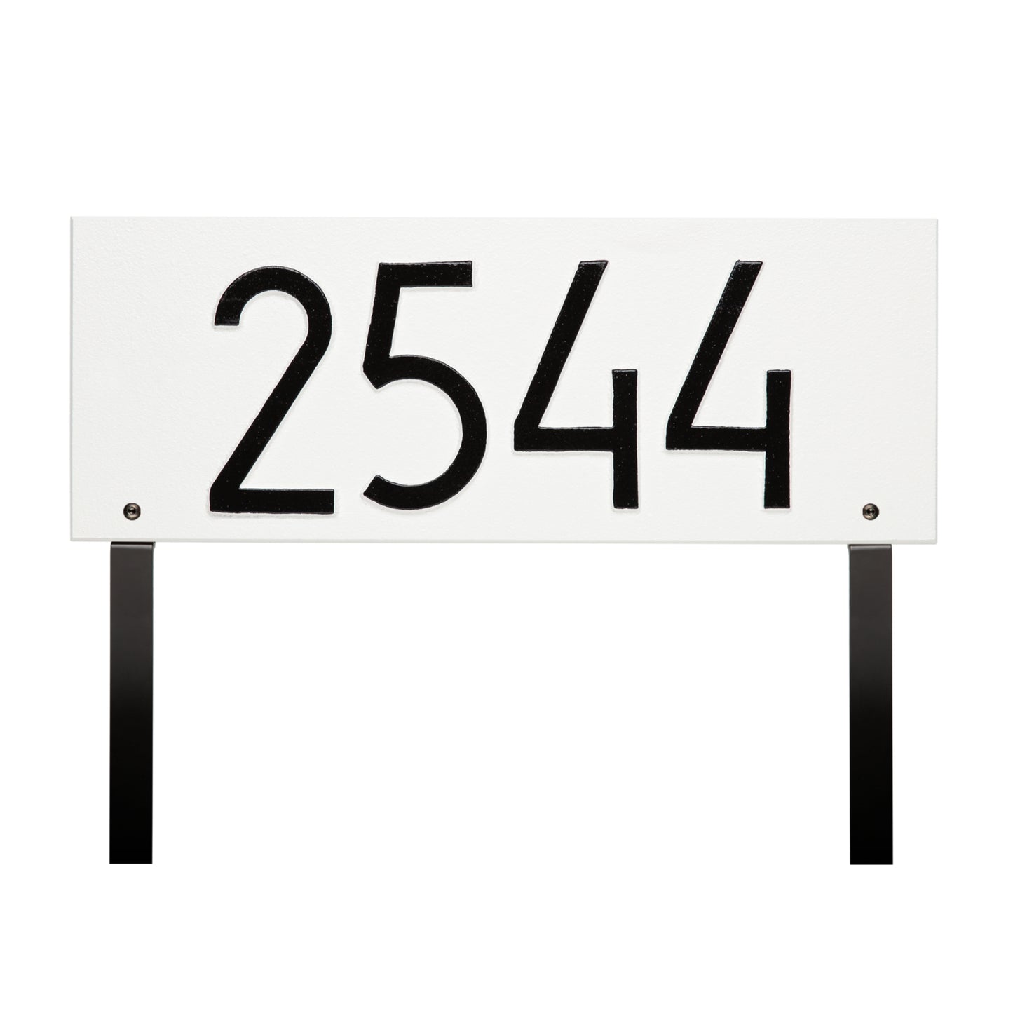Mid-Century Modern Rectangle Standard Lawn Address Plaque - One Line