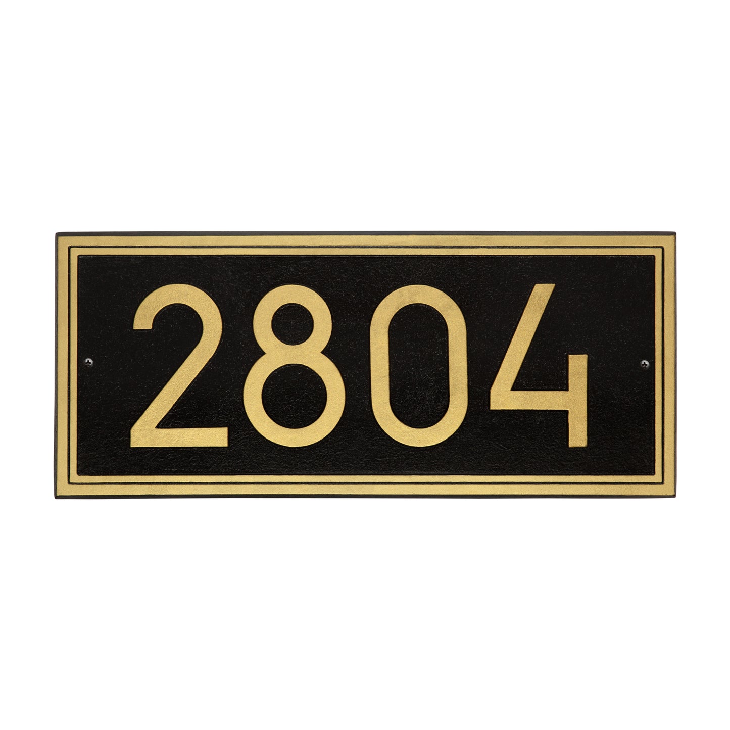 Double Line Modern Font Rectangle Estate Wall Address Plaque - One Line