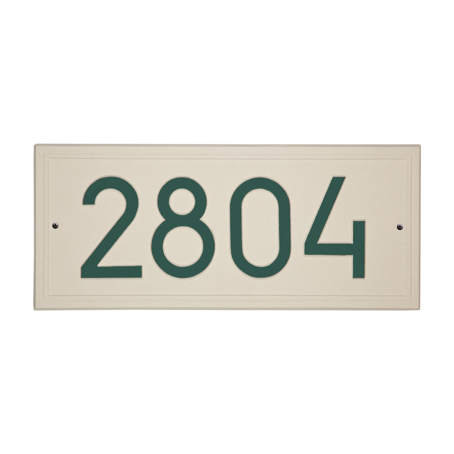 Double Line Modern Font Rectangle Estate Wall Address Plaque - One Line