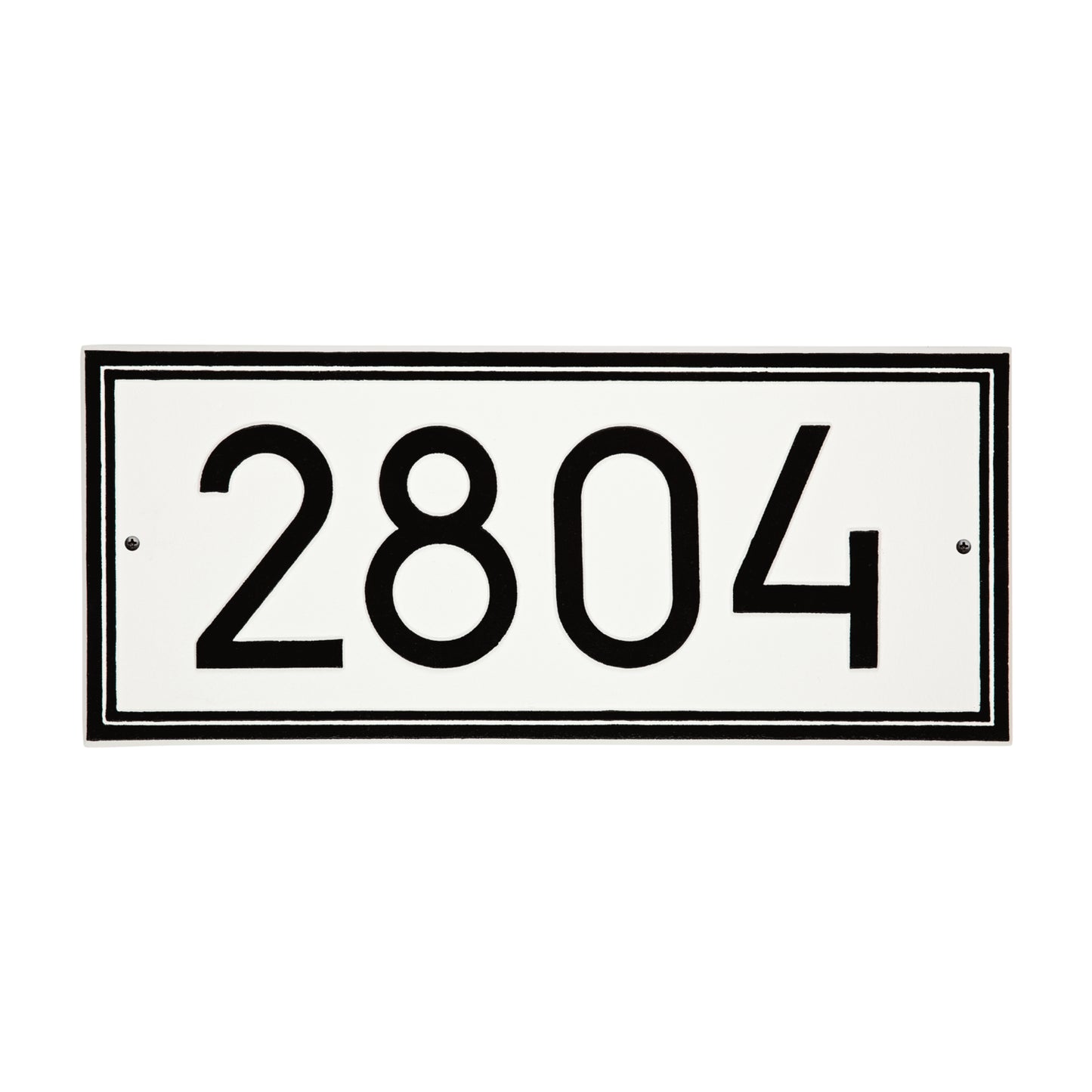 Double Line Modern Font Rectangle Estate Wall Address Plaque - One Line