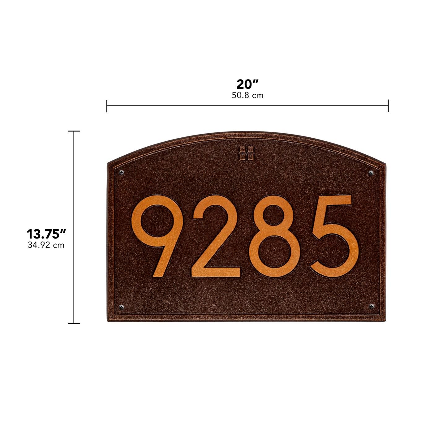 Cape Charles Modern Font Estate Wall Address Plaque - One Line