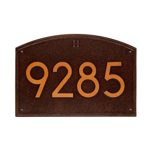 Cape Charles Modern Font Estate Wall Address Plaque - One Line