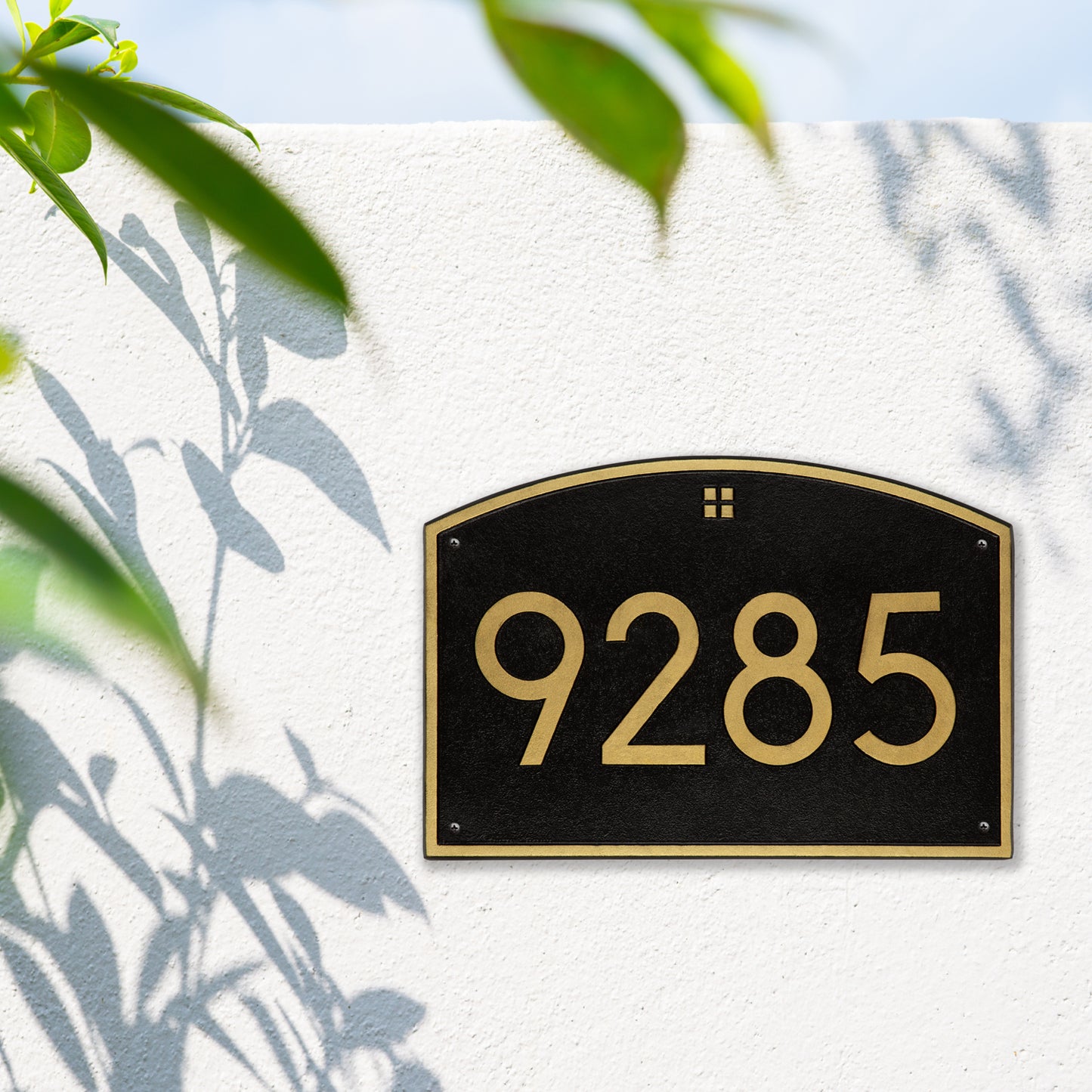 Cape Charles Modern Font Estate Wall Address Plaque - One Line