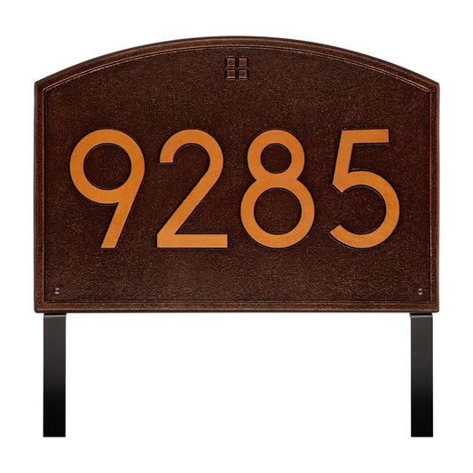 Cape Charles Modern Font Estate Lawn Address Plaque - One Line