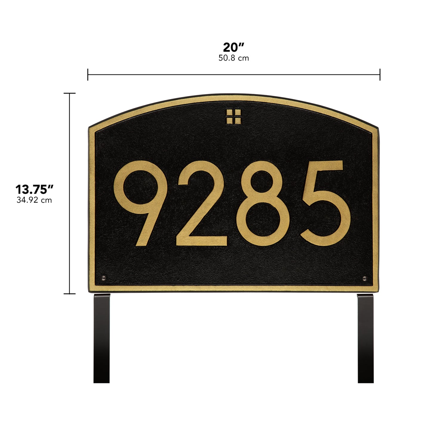 Cape Charles Modern Font Estate Lawn Address Plaque - One Line