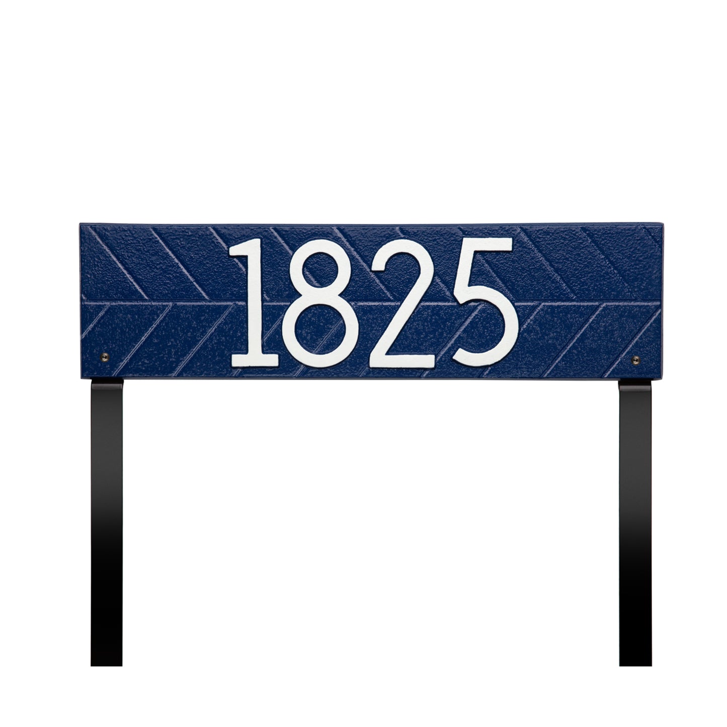 Herringbone Horizontal Standard Lawn Address Plaque - One Line