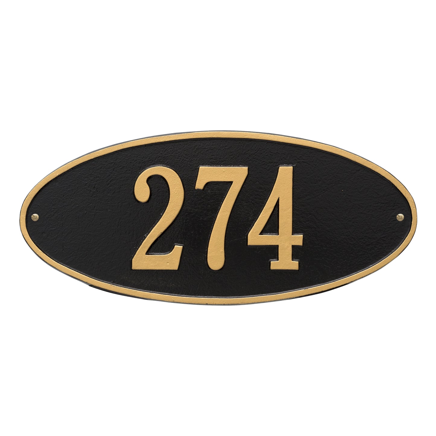Madison Oval Standard Wall Address Plaque - One Line