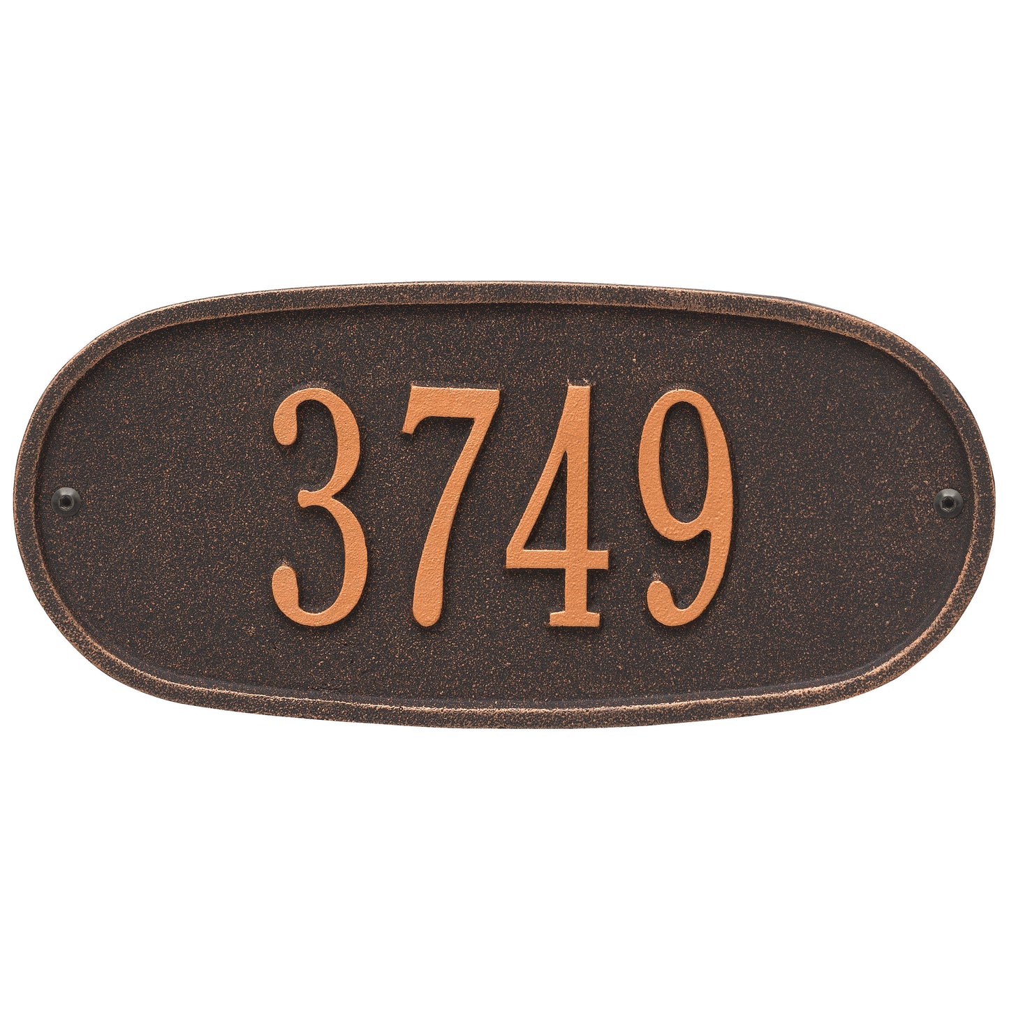 Oval Standard Wall Address Plaque - One Line
