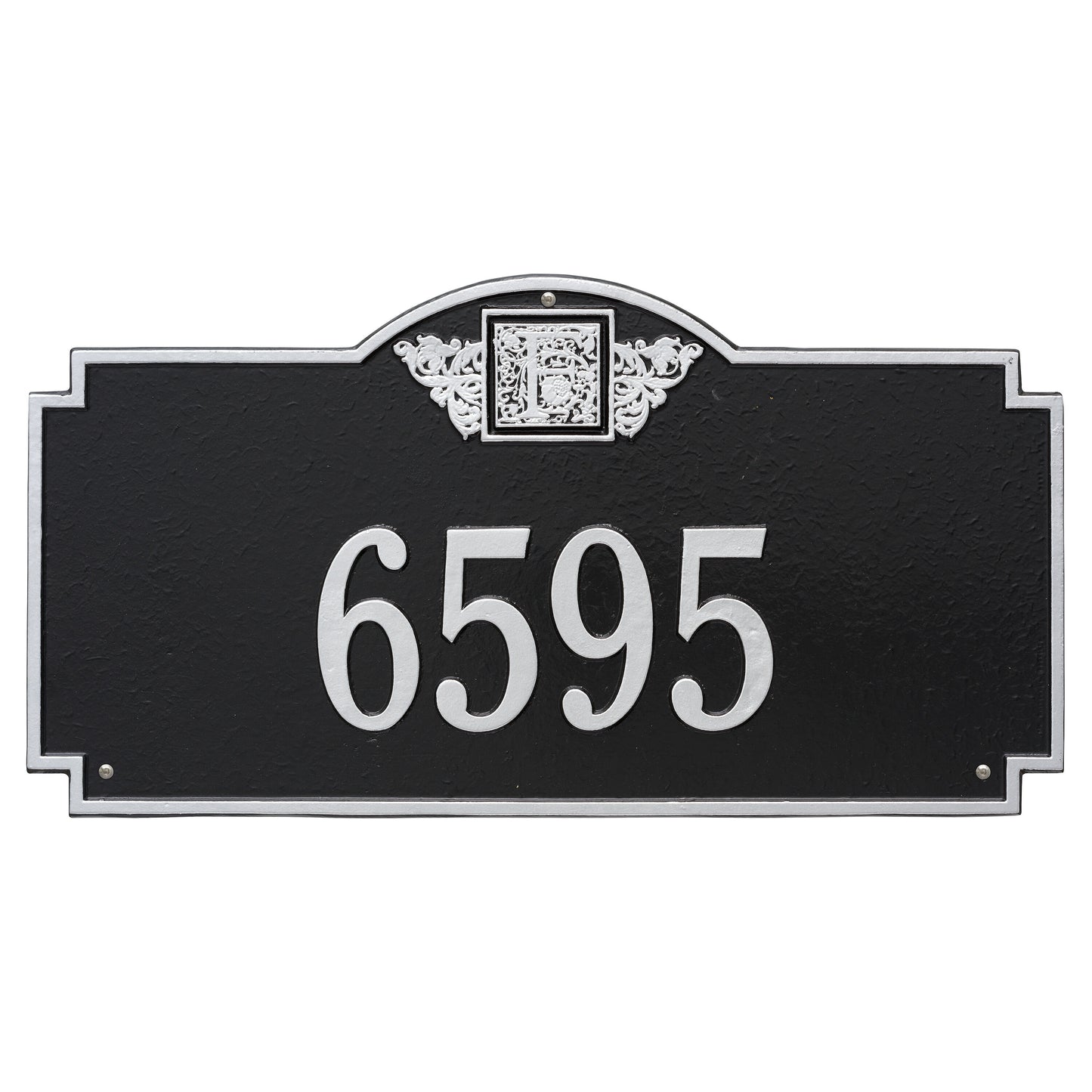 Monogram Estate Wall Address Plaque - One Line
