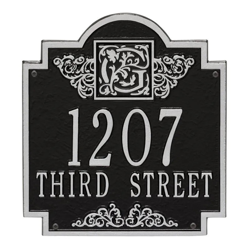 Monogram Address Plaque - Two Lines