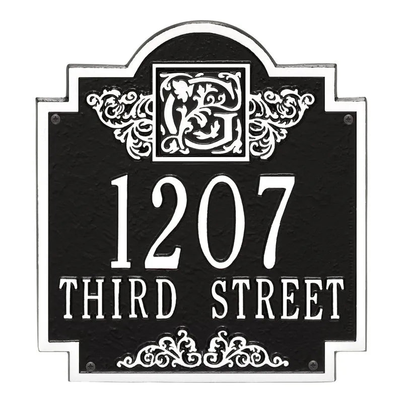 Monogram Address Plaque - Two Lines