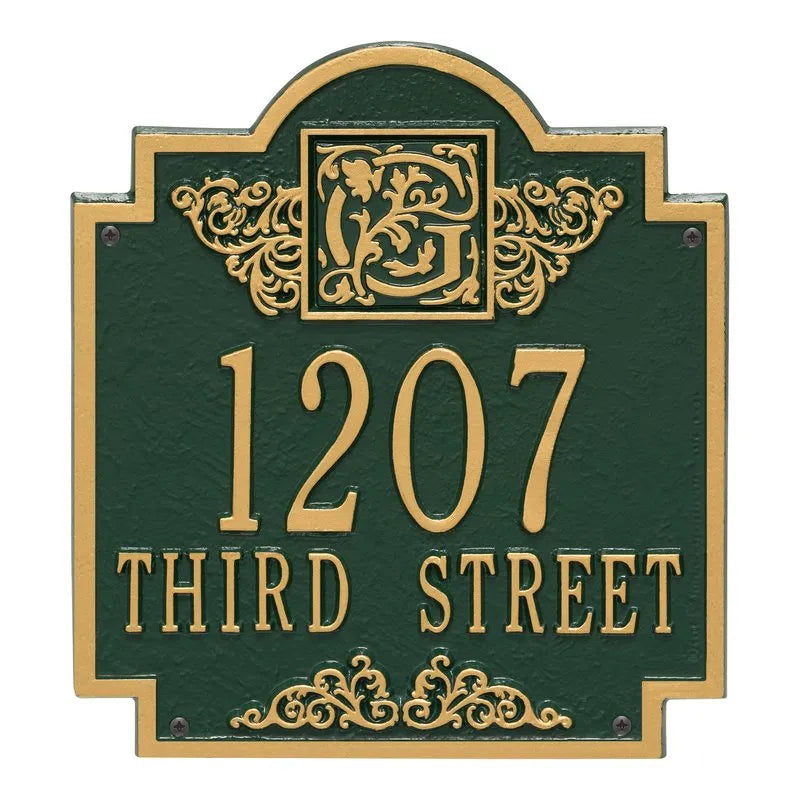 Monogram Address Plaque - Two Lines