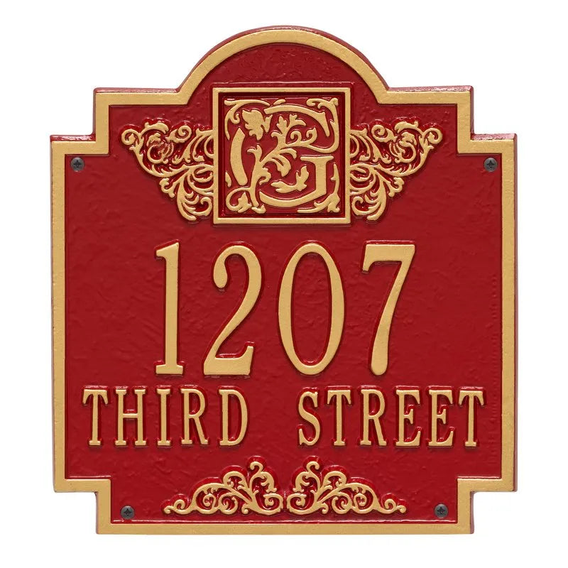 Monogram Address Plaque - Two Lines