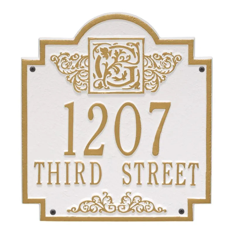 Monogram Address Plaque - Two Lines