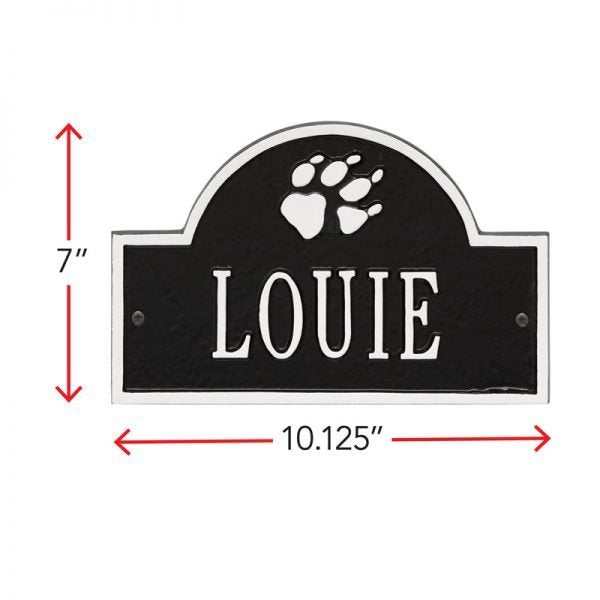 Whitehall Products Dog Whitehall Products Paw Arch Personalized Mini Lawn Plaque