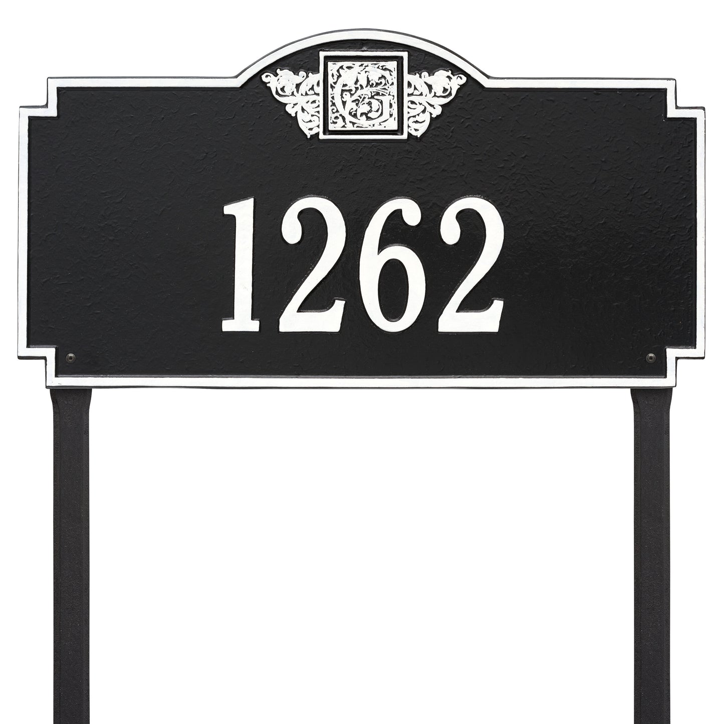 Monogram Estate Lawn Address Plaque - One Line