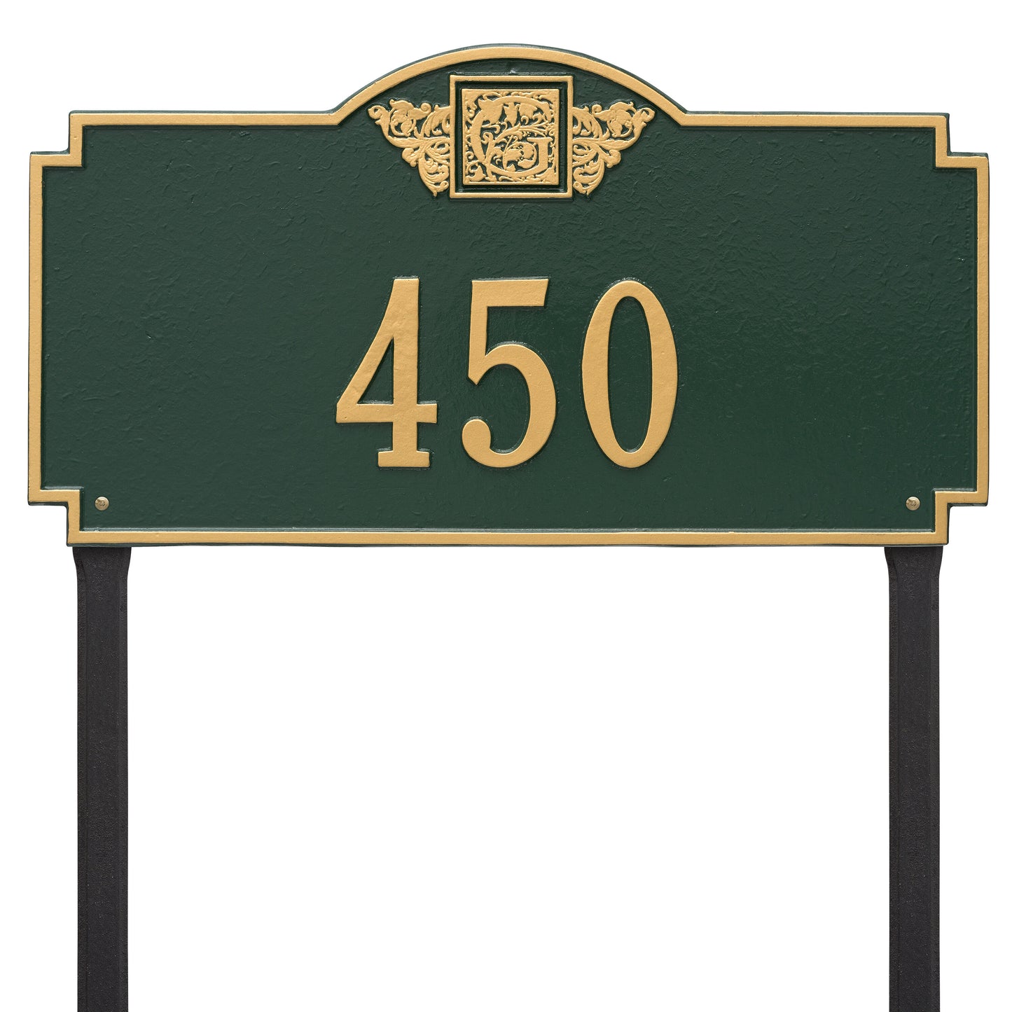 Monogram Estate Lawn Address Plaque - One Line