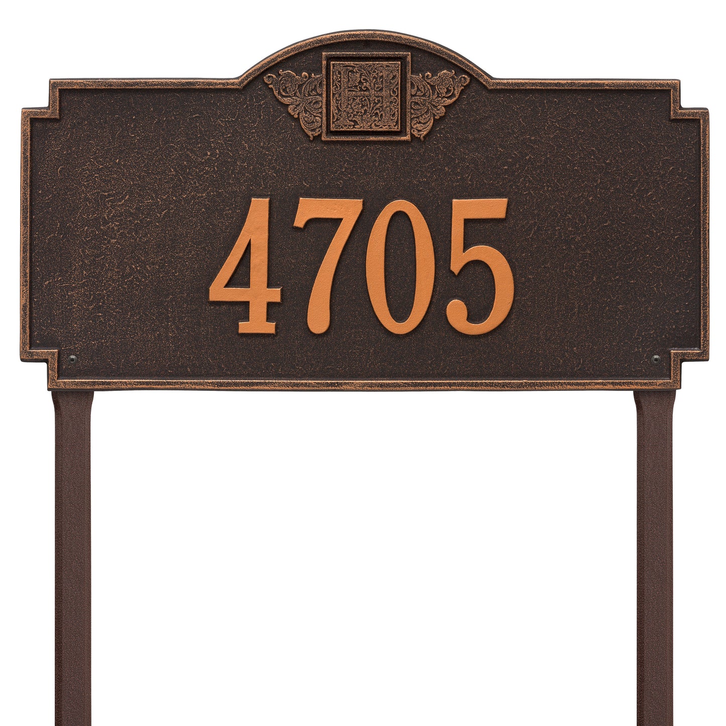Monogram Estate Lawn Address Plaque - One Line