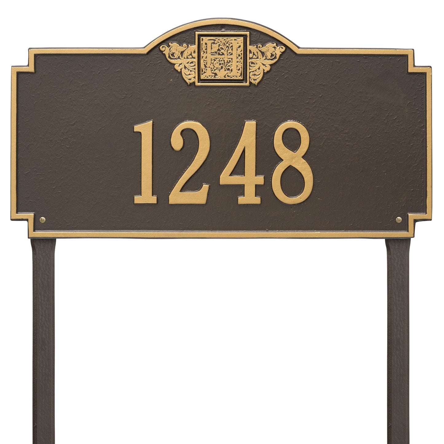 Monogram Estate Lawn Address Plaque - One Line