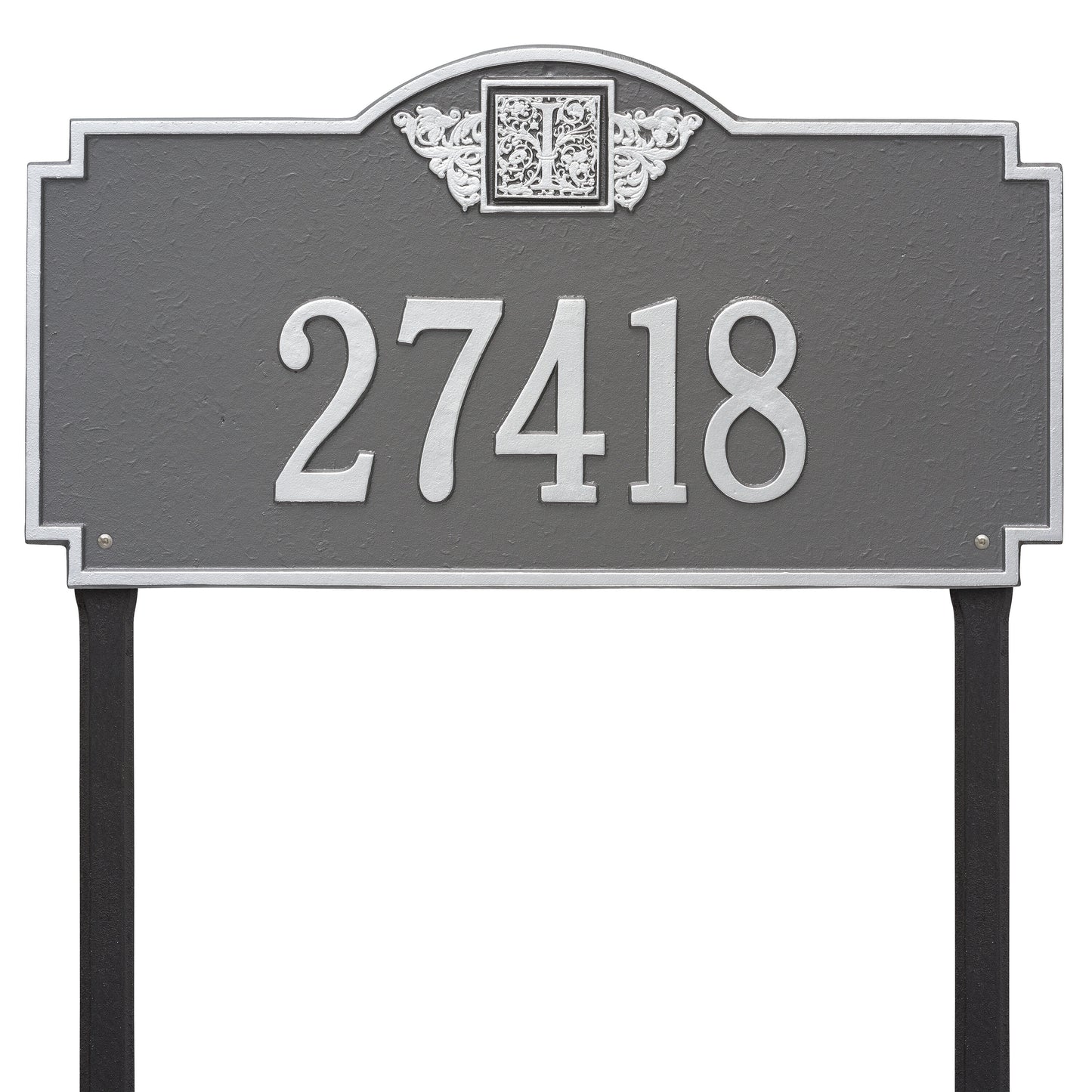 Monogram Estate Lawn Address Plaque - One Line