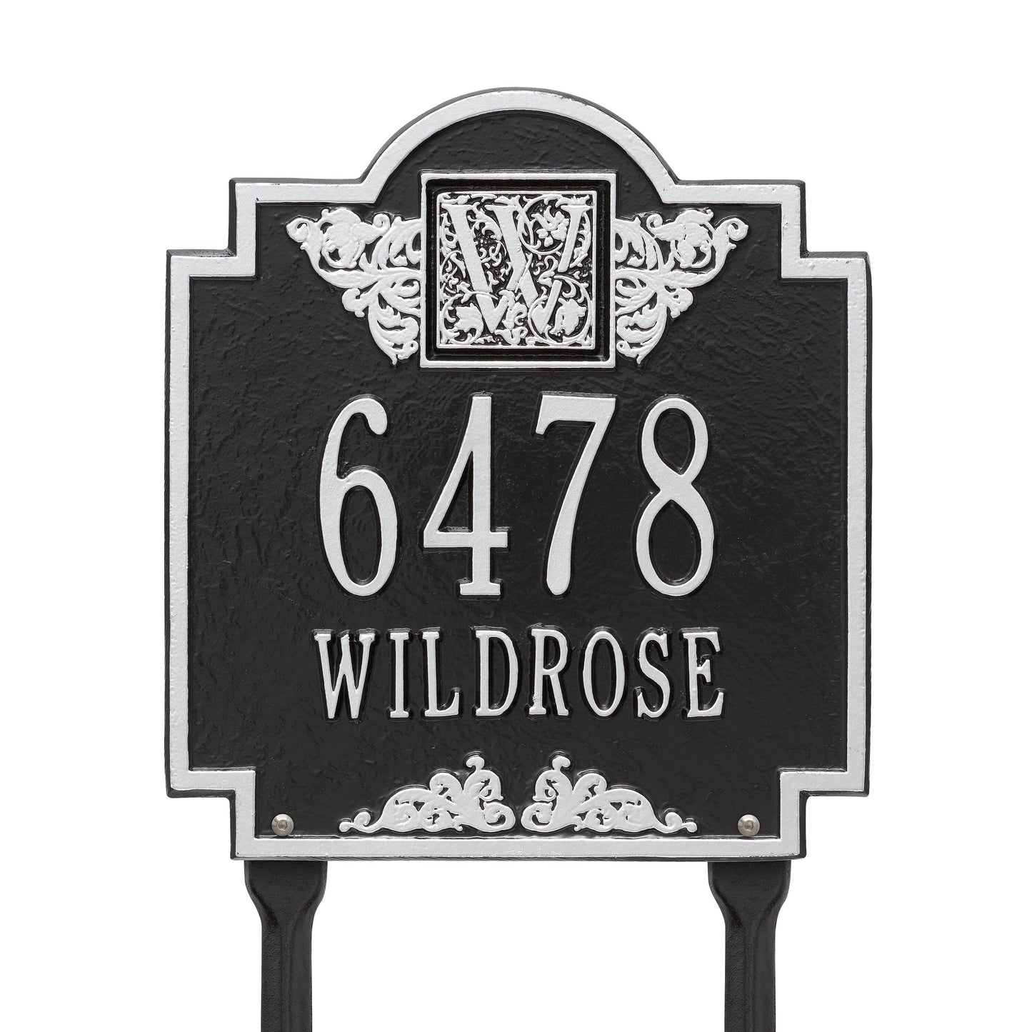 Monogram Address Plaque Lawn - Two Lines