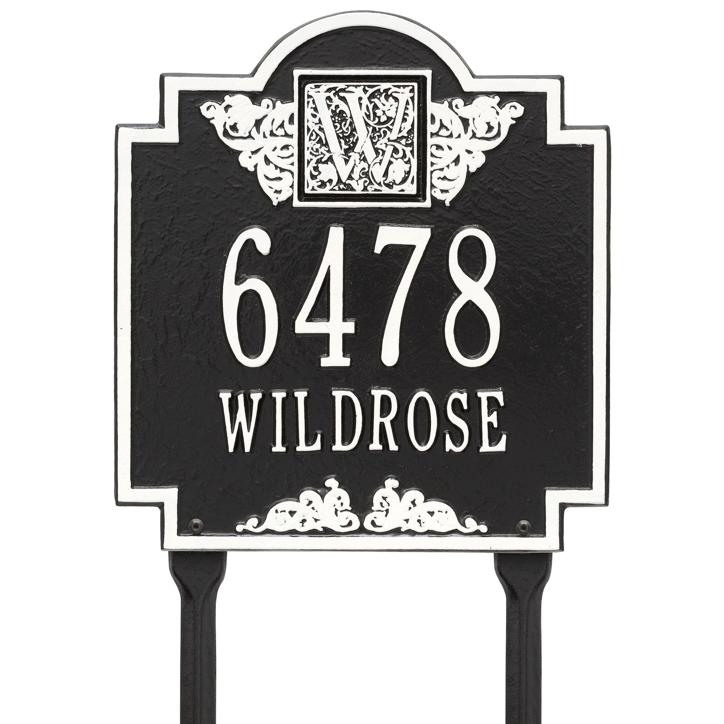 Monogram Address Plaque Lawn - Two Lines