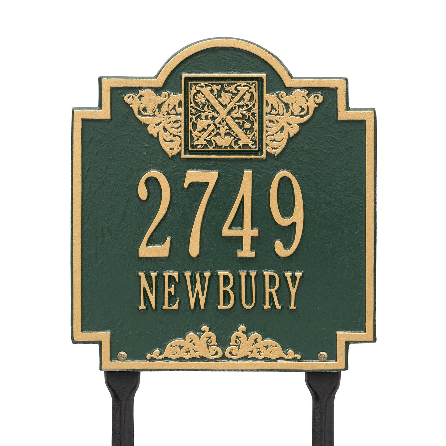 Monogram Address Plaque Lawn - Two Lines