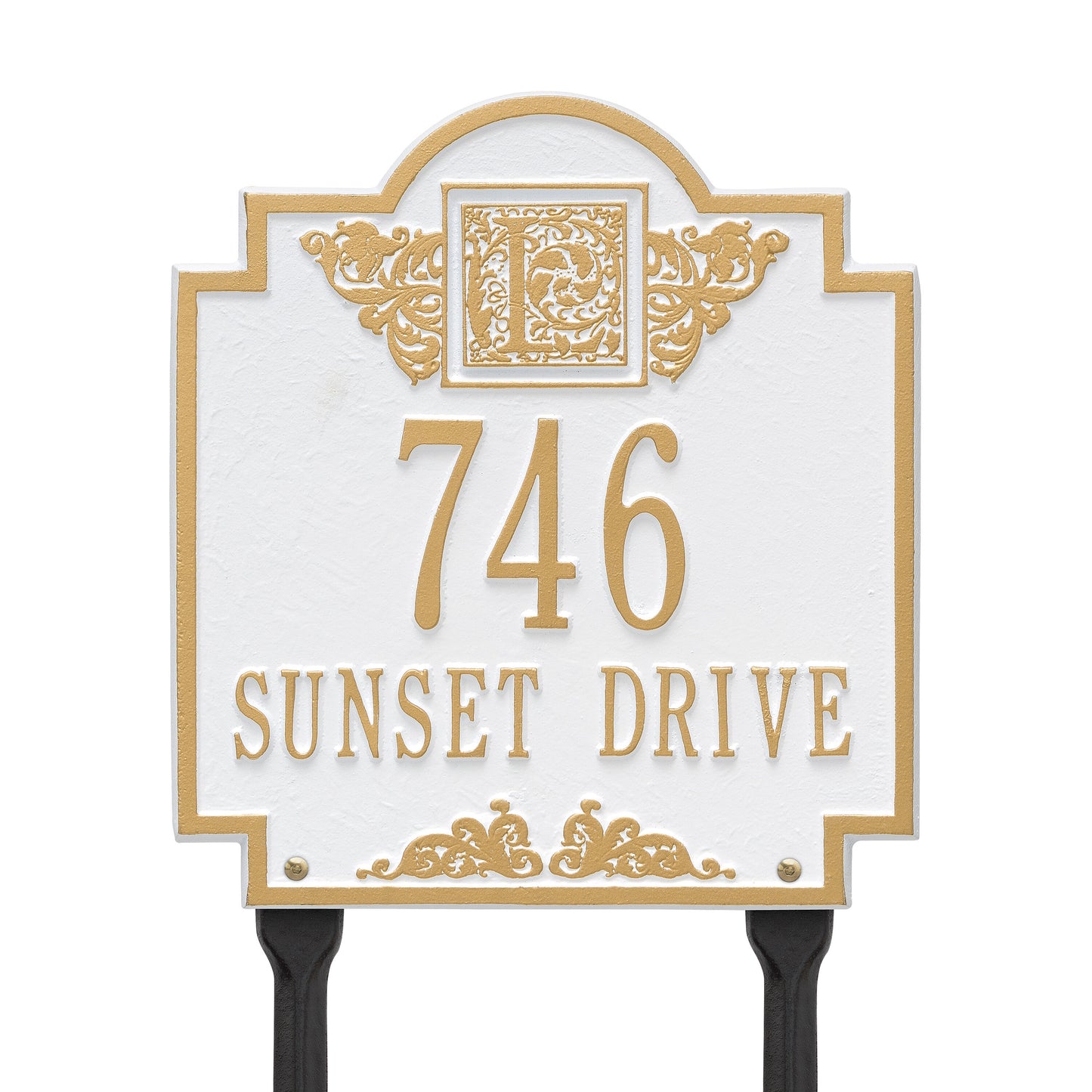 Monogram Address Plaque Lawn - Two Lines