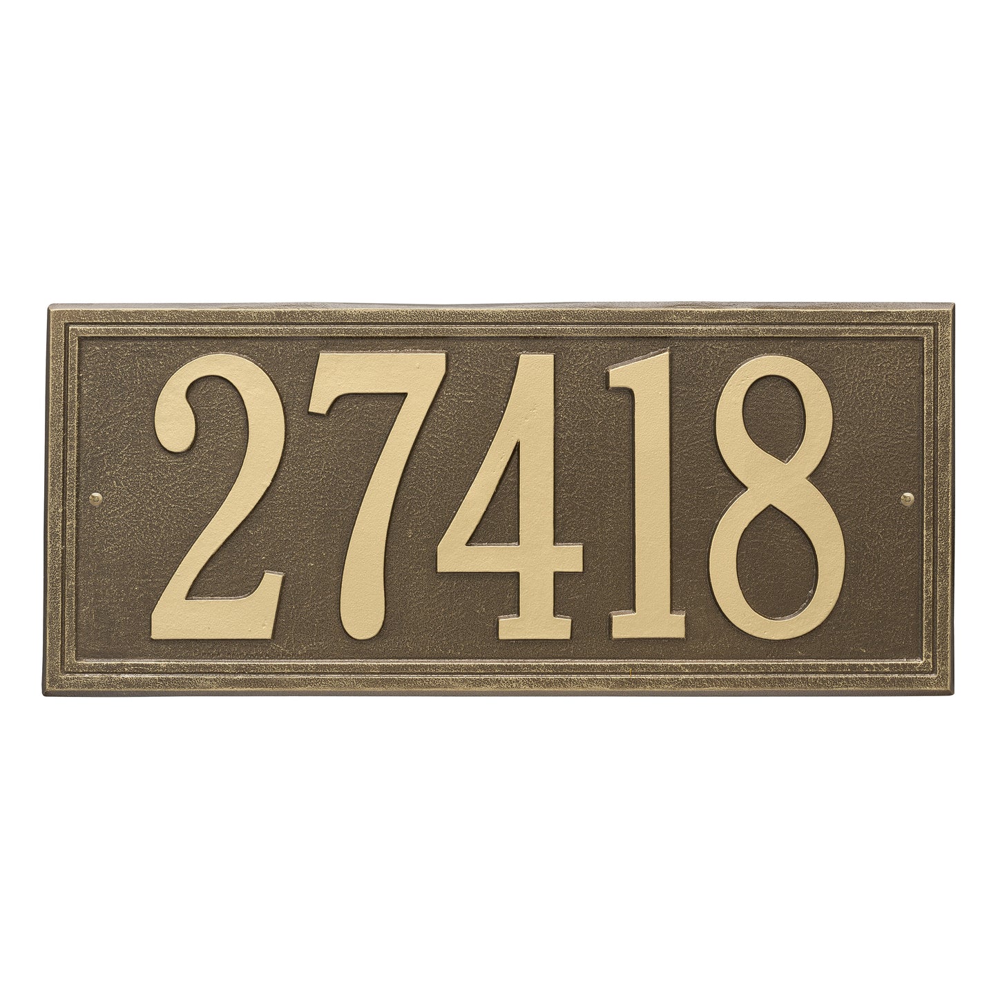 Double Line Estate Wall Address Plaque - One Line