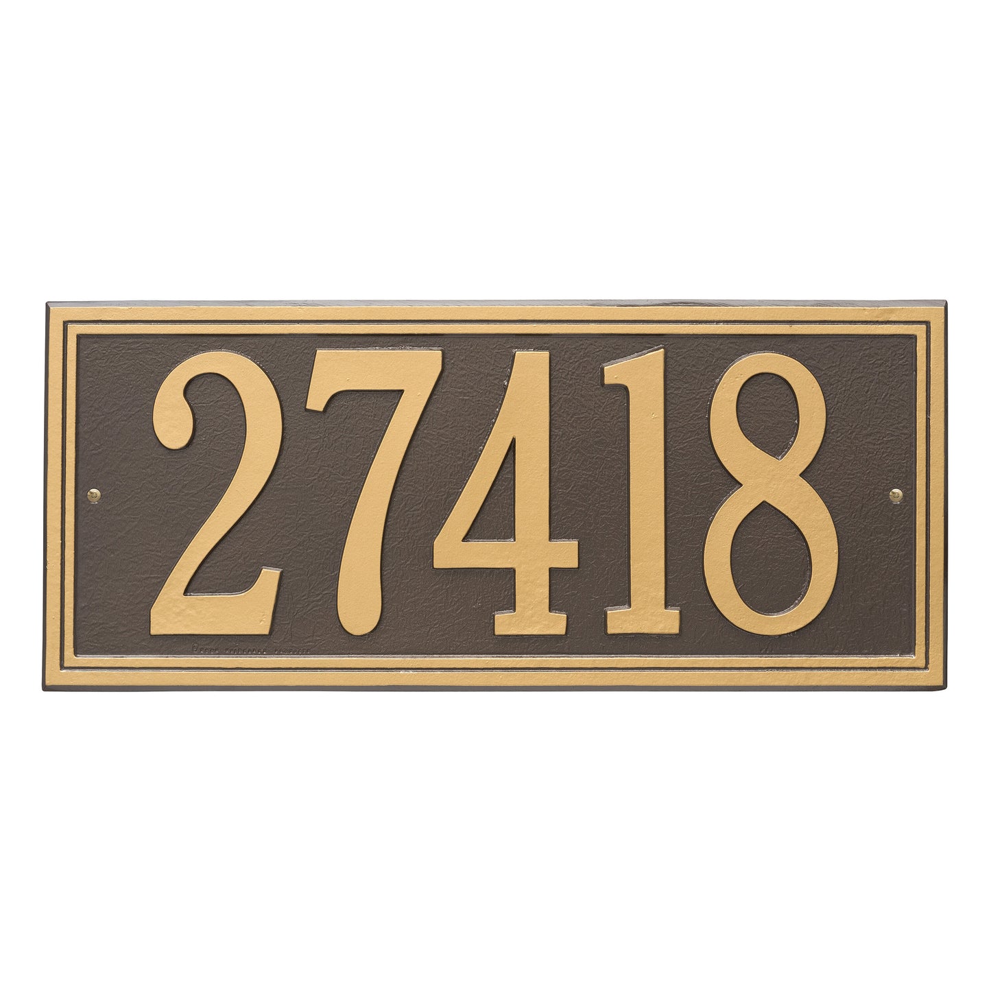 Double Line Estate Wall Address Plaque - One Line