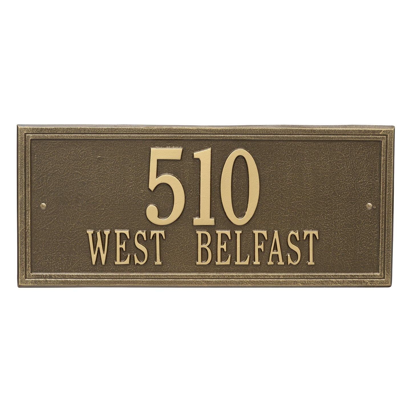 Double Line Estate Wall Address Plaque - Two Line