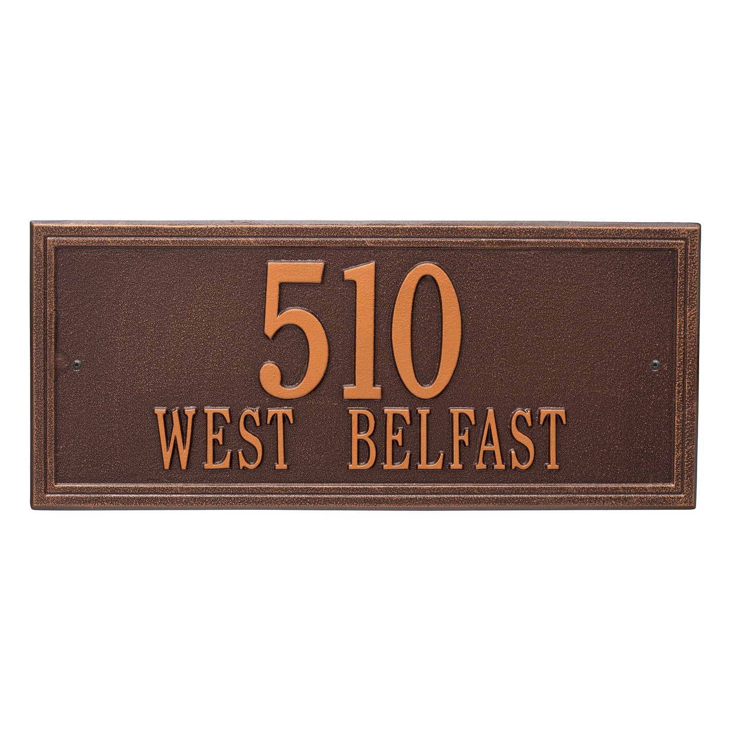 Double Line Estate Wall Address Plaque - Two Line