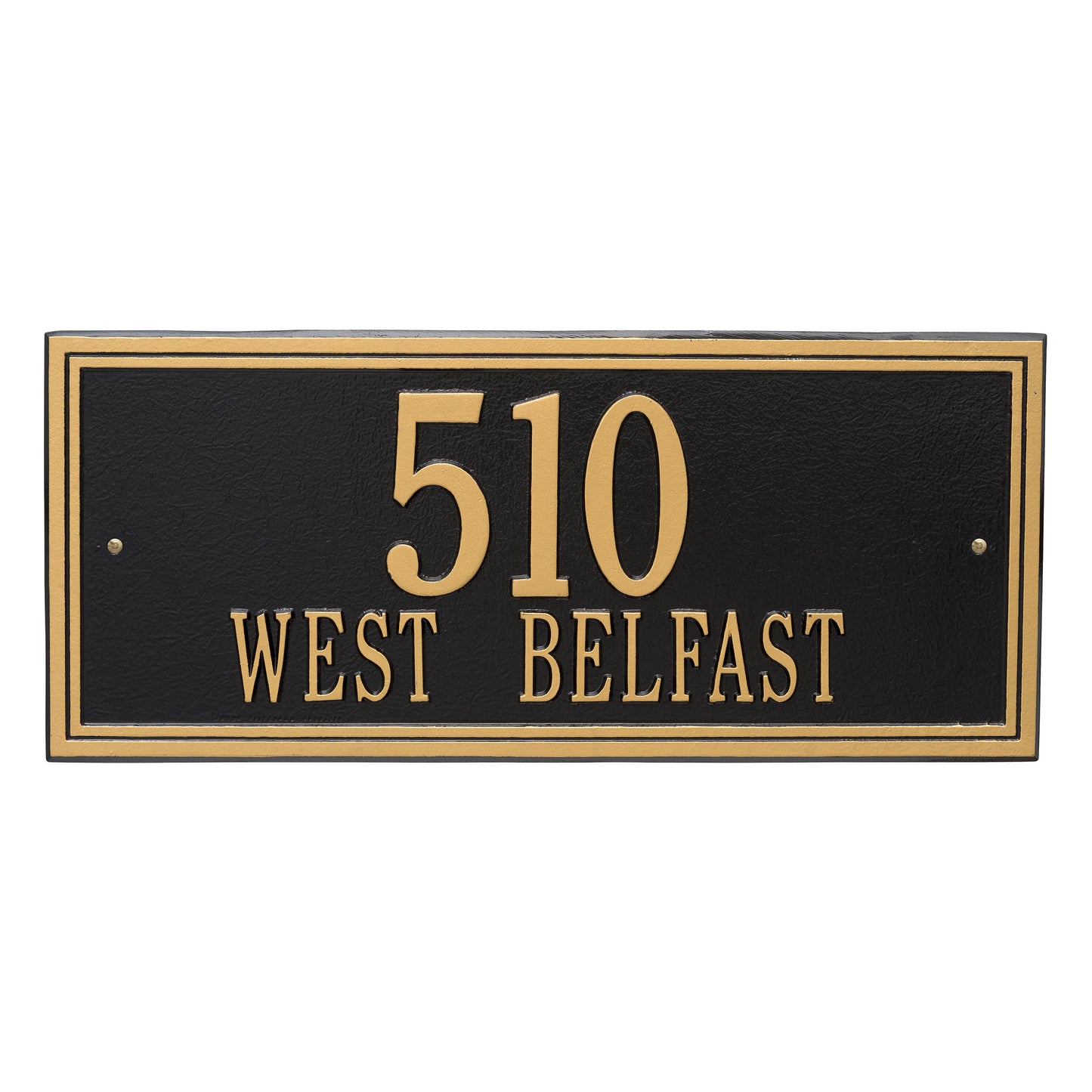 Double Line Estate Wall Address Plaque - Two Line