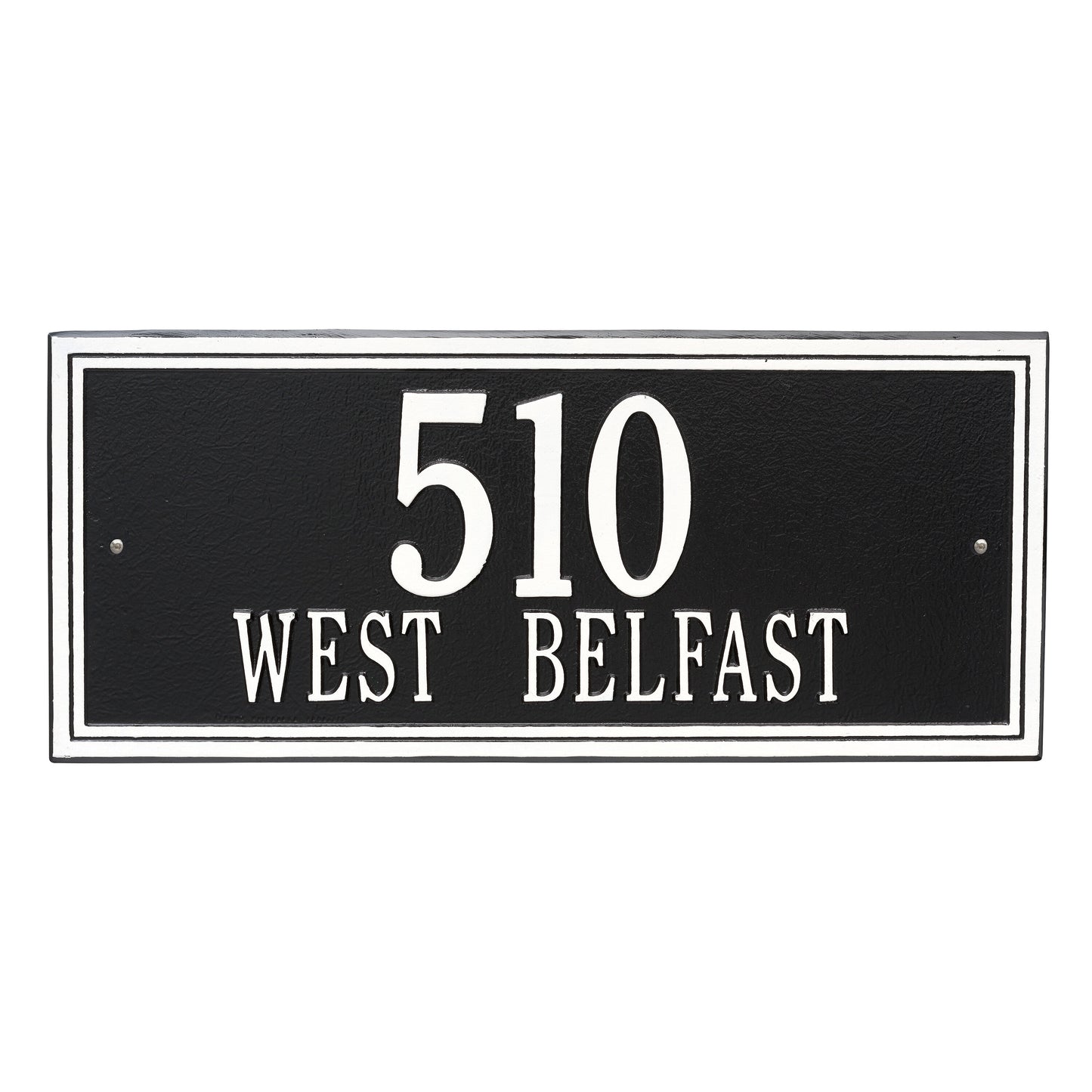 Double Line Estate Wall Address Plaque - Two Line