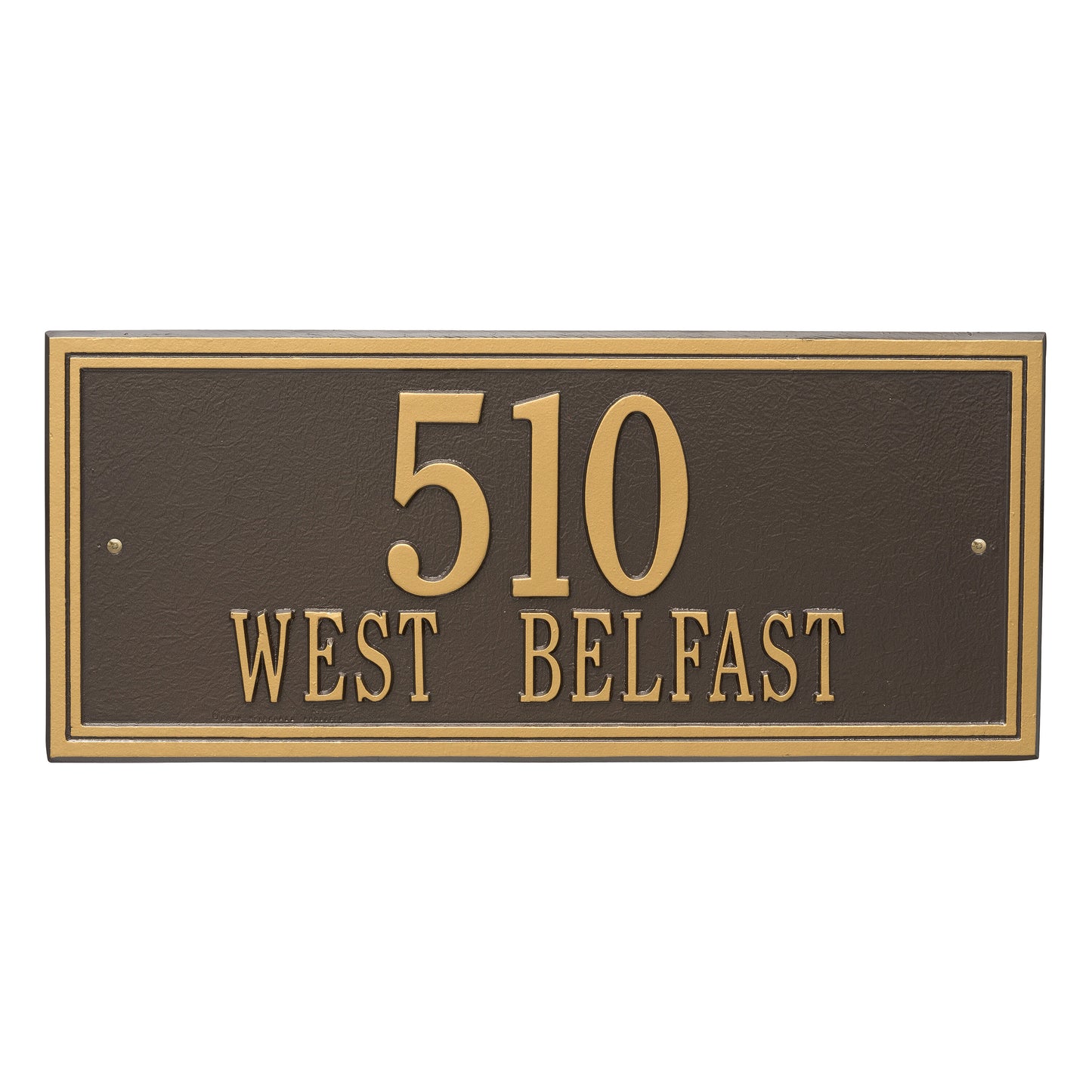 Double Line Estate Wall Address Plaque - Two Line