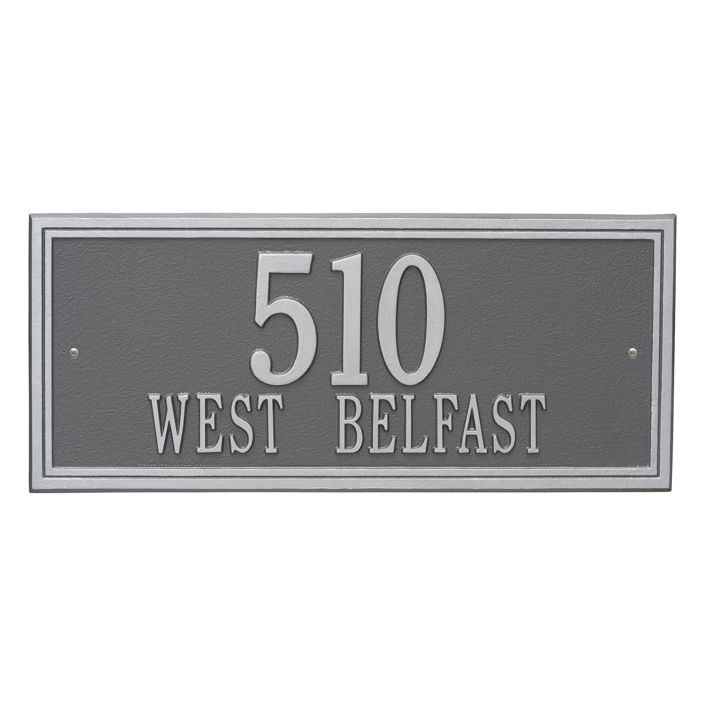 Double Line Estate Wall Address Plaque - Two Line