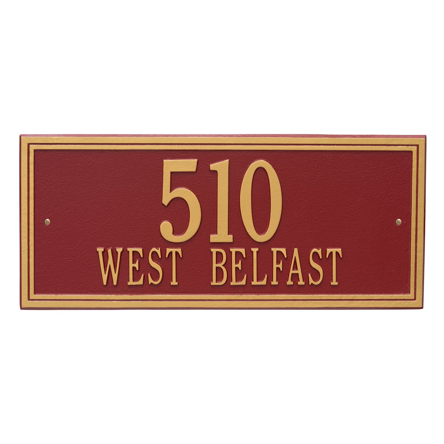 Double Line Estate Wall Address Plaque - Two Line