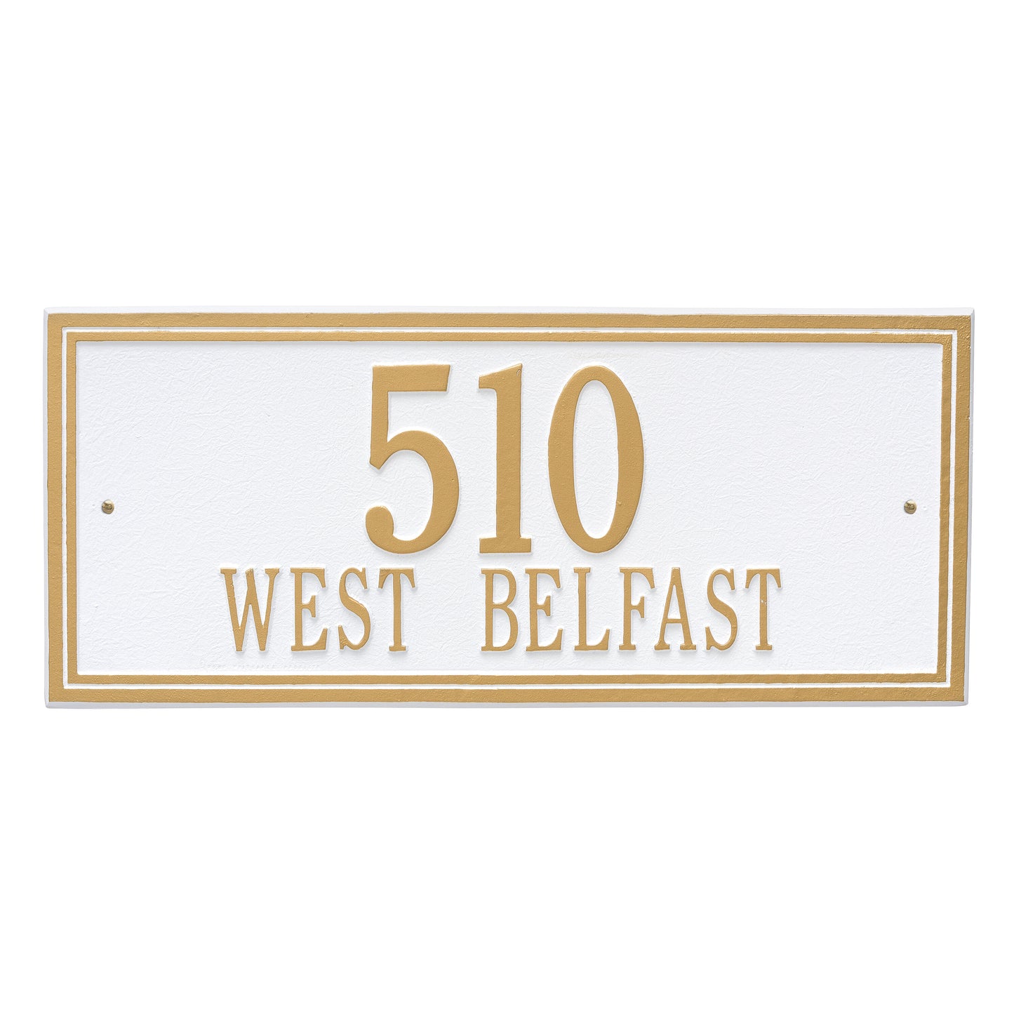 Double Line Estate Wall Address Plaque - Two Line