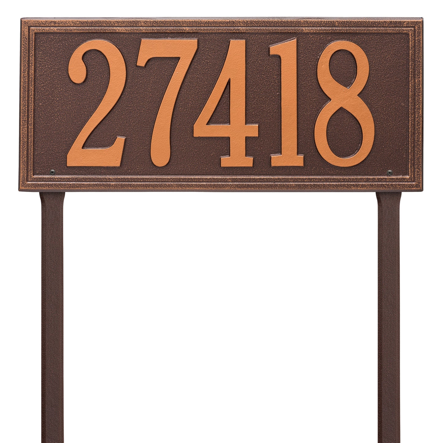 Double Line Estate Lawn Address Plaque - One Line
