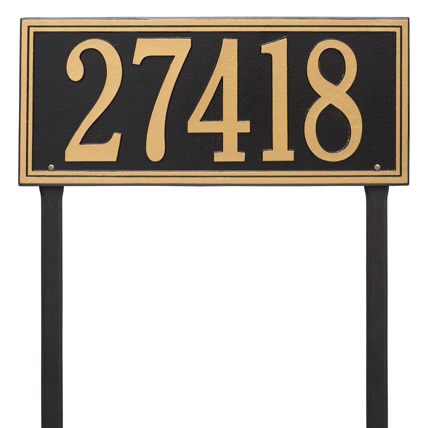 Double Line Estate Lawn Address Plaque - One Line