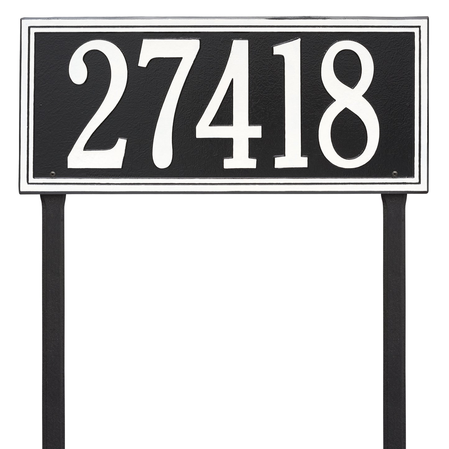 Double Line Estate Lawn Address Plaque - One Line