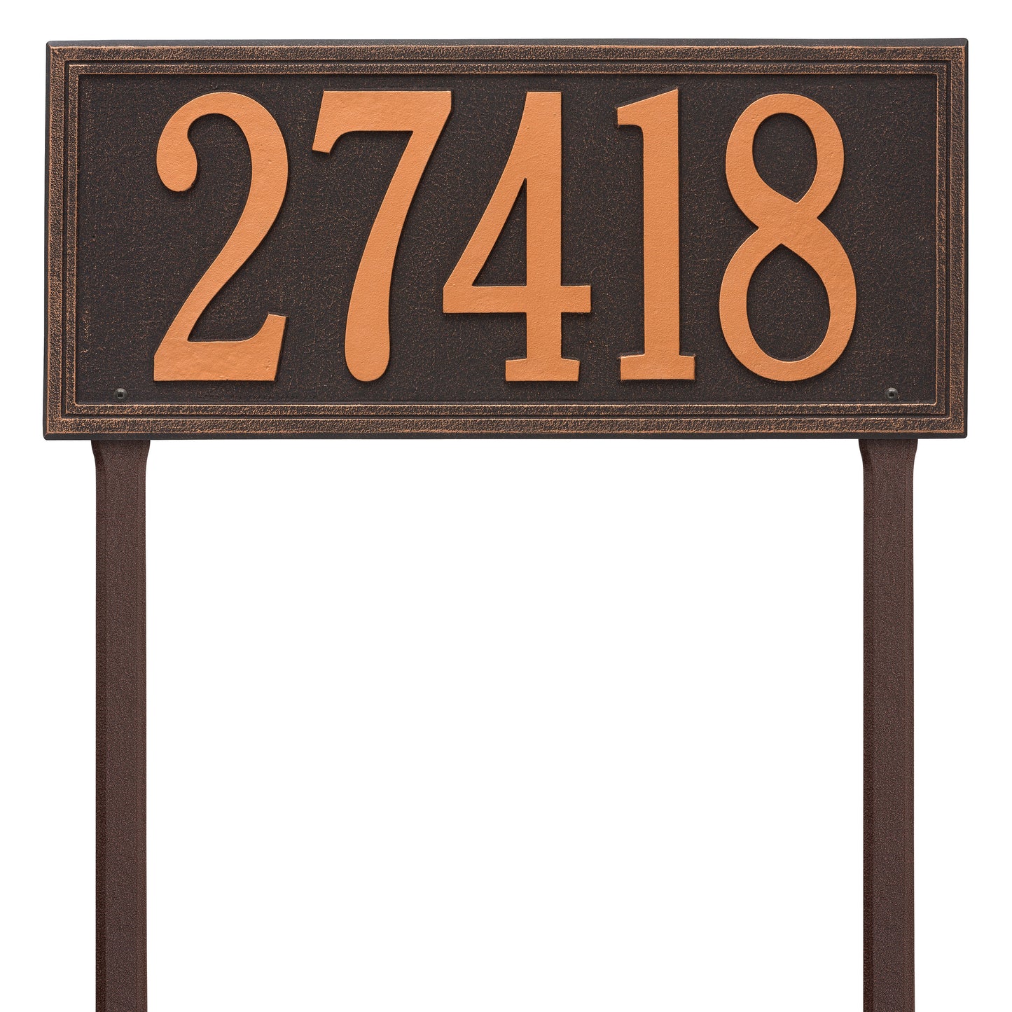 Double Line Estate Lawn Address Plaque - One Line