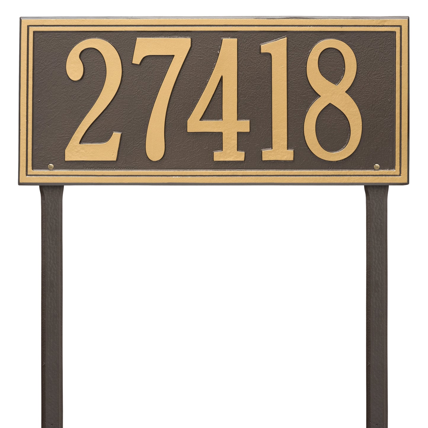 Double Line Estate Lawn Address Plaque - One Line