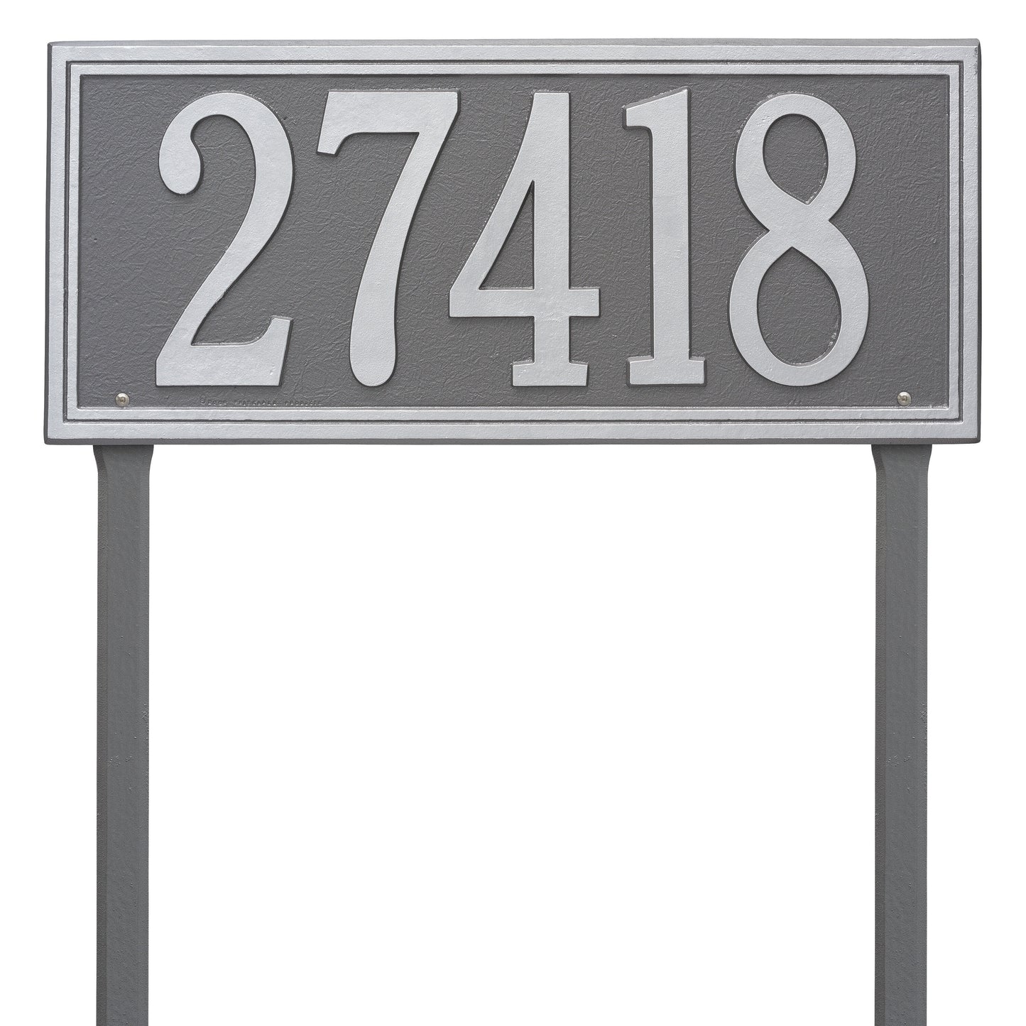 Double Line Estate Lawn Address Plaque - One Line