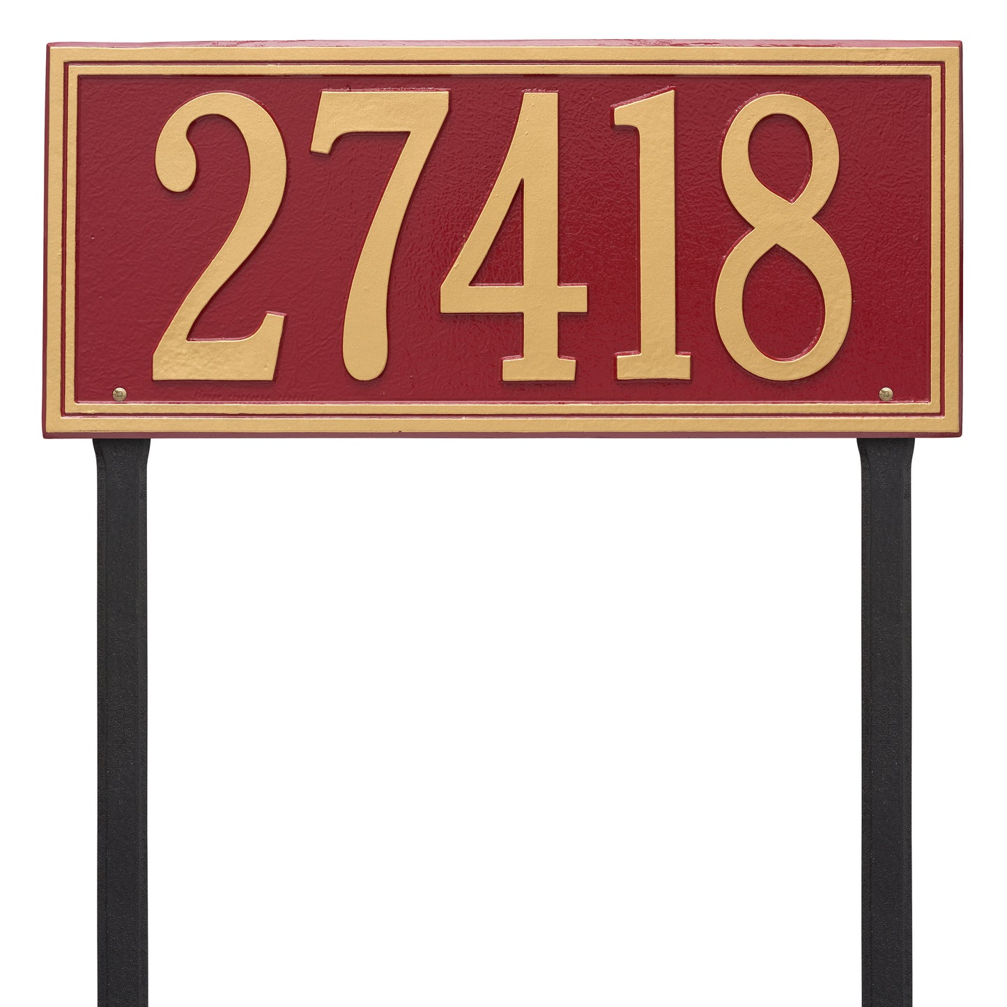 Double Line Estate Lawn Address Plaque - One Line